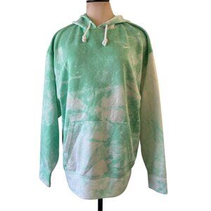 Nike NSW Tie Dye Pullover Hoodie green white size M